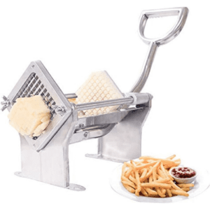 French Fry Cutter Potato Chips Cutting Machine Slicer Fruit Vegetable Cutter 8mm/10mm12mm Stainless Steel Blades Tool Commercial Machine (Machine with 8+10+12mm blades)