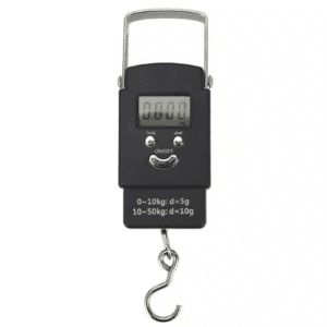 Portable Travel Digital Luggage Scale | Max Load 50KG | LCD Display | High Precision Sensors | Metal Handle | Model EC-H05 | Black.