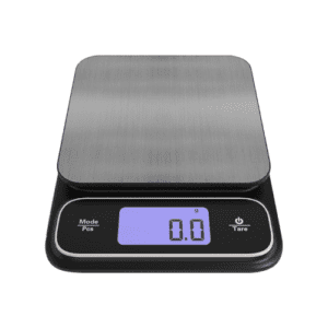 Digital Kitchen Scale | Waterproof Touch Pad | Stainless Steel | 10kg Capacity | 0.5g Precision | USB Rechargeable | Model K10 | Black