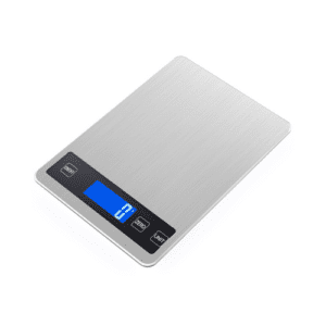 Digital Kitchen Scales -10kg, Stylized and Slim Food Scale, Water Resistant Tempered Glass Stainless Steel Panel, LCD Display, Tare Function (Silver-10kg)