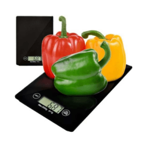 Digital Kitchen Scale | Tempered Glass | 5kg Capacity | 1g Precision | Tare Function | Automatic Power Off | Model KE-A | Black