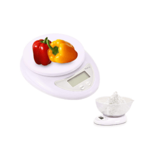 Digital Kitchen Scale for Food Home Steelyard 11lb/5kg (1g) Portable Gram Scale Ultra Slim Weigh Snacks Liquids Foods for Diet Weight Loss Programs & Nutrition Control with Removable Bowl