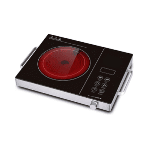 Portable Infrared Burner Electric Burner with Timer-Electric Hot Plate Touch Control Panel Adjustable Heating Power Glass Plate Electric Cooktop for Cooking（2 pack）