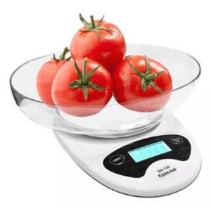 Digital Kitchen Scale | ABS Housing | 5kg Capacity | 1g Precision | Tare Function | Automatic Power Off | Model SH-136A | White