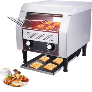 Commercial Conveyor Toaster 150 Slices/hour, Hotel Restaurant Cafe Rotary Toasting Machine, Electric Stainless Steel Restaurant Oven for Making Muffins/toast/pastries/waffles/bagel/burgers 150-Small