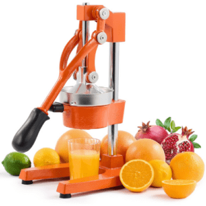 Commercial Grade Citrus Juicer Professional Hand Press Manual Fruit Juicer Orange Juice Squeezer for Lemon Lime Pomegranate (Multicolor Cast Iron/Stainless Steel)