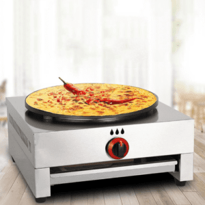 Commercial Gas Crepe Machine, Stainless Steel Waffle Maker With 4 Anti-slip Feet, Adjustment Firepower and Precise Temperature Control, 40cm Cooking Plate and Non-stick Coating, for Restaurants