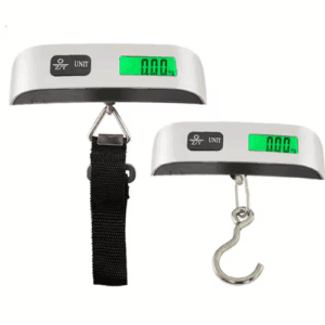 power source Battery display type Digital Display feature Weight Measuring place of origin Zhejiang, China brand name Qianju model number QCL-A08 Product name Digital Luggage Scale Capacity 50kg Division 10g Power Supply 2*1.5V AAA Battery Material Plastic+Stainless Steel Packing Color Box Unit kg/lb Color Black